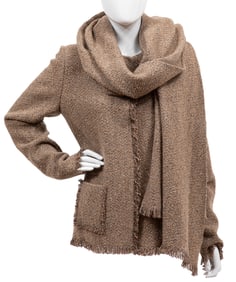 Ralph Lauren Collection Wool and Cashmere Jacket with Scarf