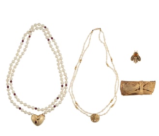 Group of Mignon Faget Yellow Gold and Pearl Jewelry