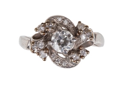 Platinum and Diamond Cocktail Ring