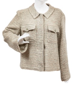 Vintage Chanel Cream Tweed Jacket, Fall/Winter 1999