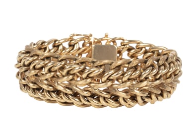 Vintage 14 kt. Yellow Gold Woven Bracelet