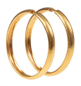 Pair of 14 kt. Yellow Gold Hoop Earrings