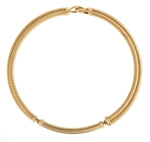 David Yurman 18 Kt. Yellow Gold Metro Cable Choker Necklace