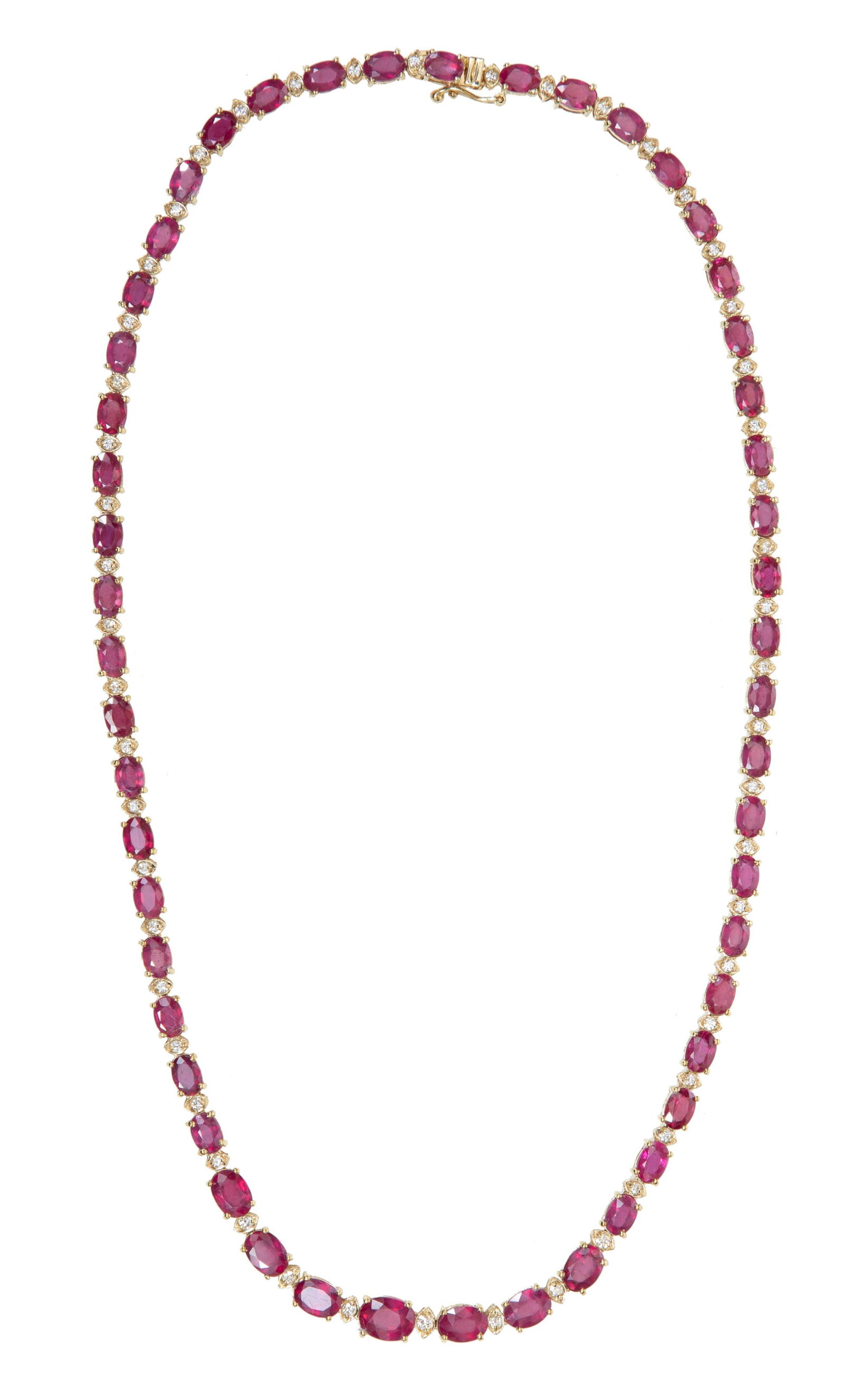 14 kt. Yellow Gold, Ruby and Diamond Necklace (1 of 3)