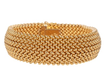 Italian 18 kt. Yellow Gold Mesh Bracelet