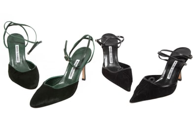 Two Pairs of Manolo Blahnik Heels