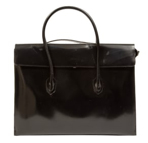 Furla Black Patent Leather Shoulder Bag