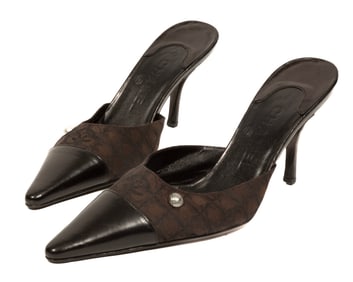 Pair of Vintage Chanel Travel Line Mule Heels