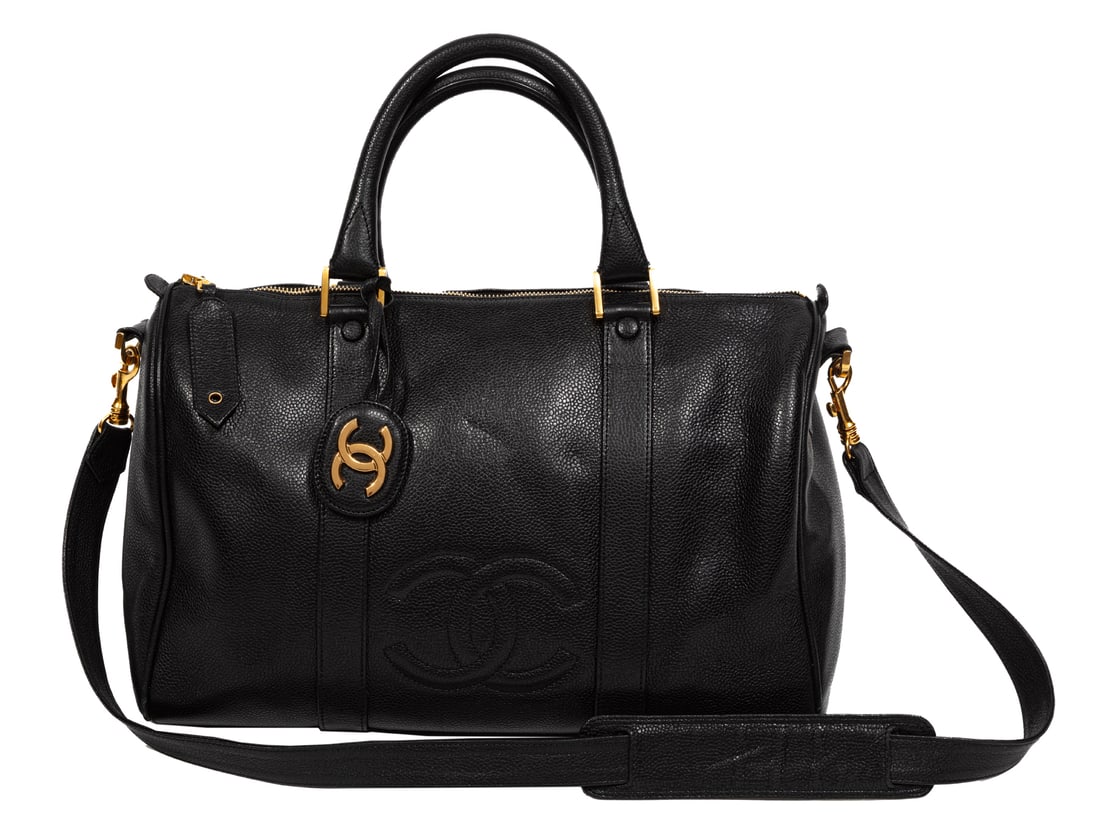 Chanel Black Caviar Leather Boston Duffle Bag (1 of 5)