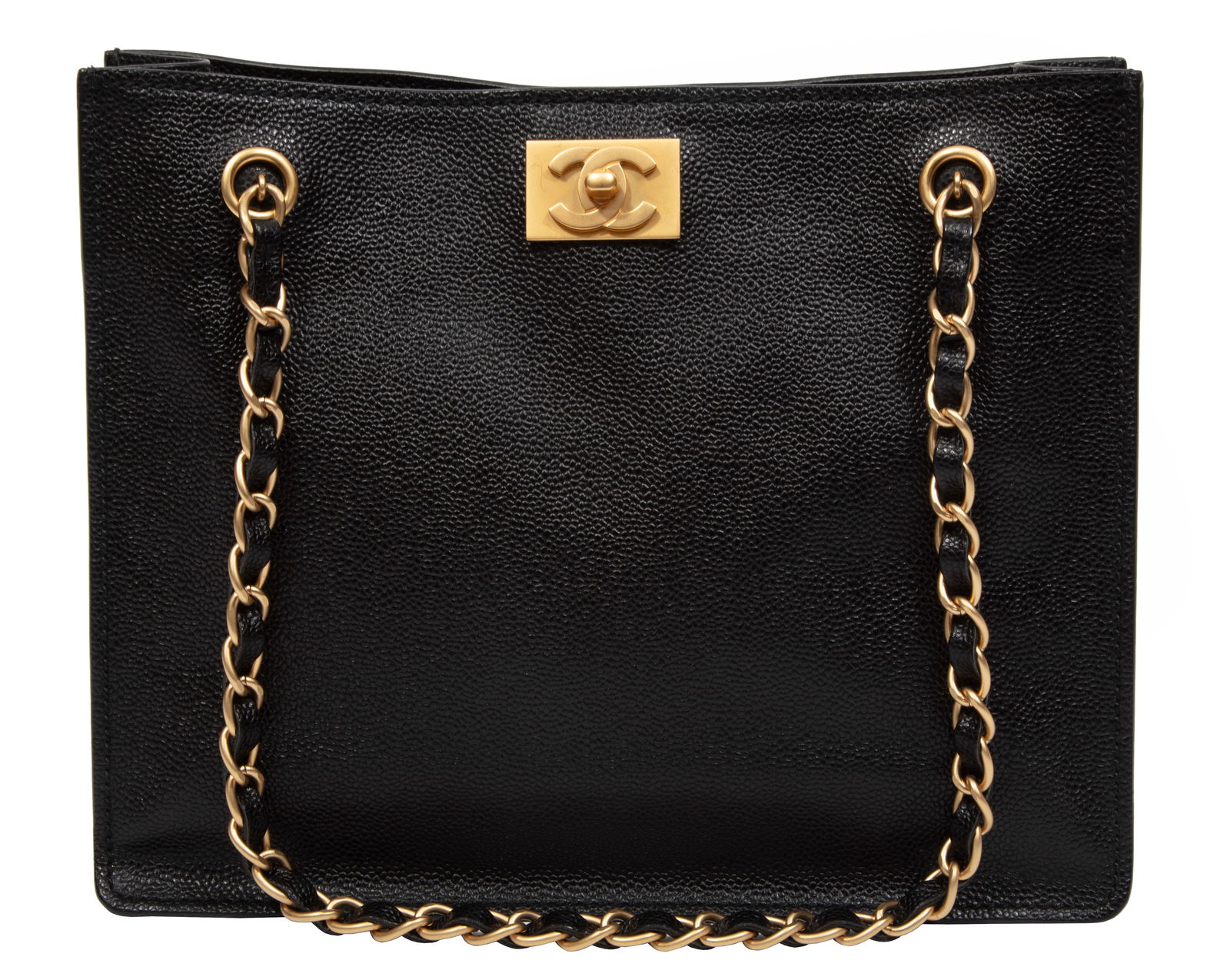 Vintage Chanel Black Caviar Leather Tote (1 of 6)