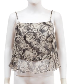 Vintage Chanel Silk Logo Tank, Spring/Summer 2002