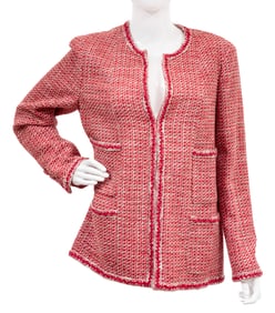 Vintage Chanel Pink Tweed Jacket, Spring/Summer 2002