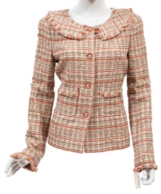 Vintage Chanel Tweed Jacket and Silk Blouse, Spring/Summer 2004