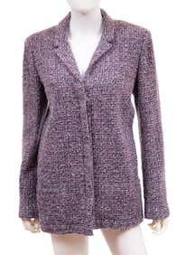 Vintage Chanel Purple Tweed Jacket, Fall/Winter 2003
