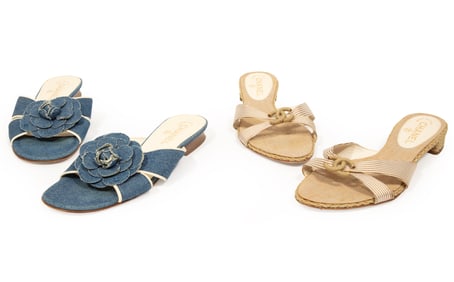 Two Pairs of Vintage Chanel Sandals