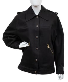 Vintage Chanel Black Denim Jacket