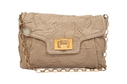 Lanvin Quilted Beige Leather Handbag