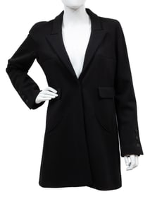 Vintage Chanel Black Wool Coat, Fall/Winter 2007