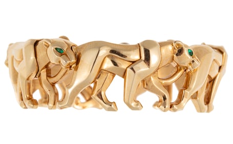 Cartier 18 kt. Yellow Gold Panth?re Cuff Bracelet