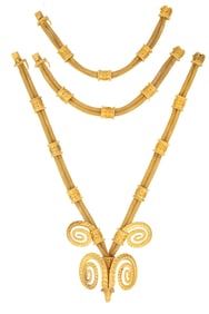 Ilias Lalaounis 18 kt. Yellow Gold Convertible Ram's Head Necklace
