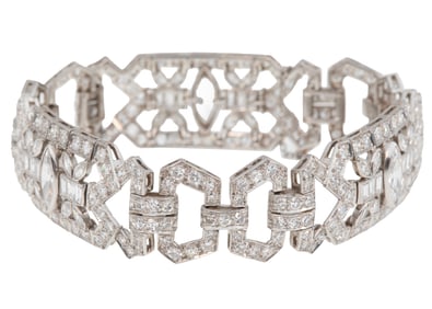 Art Deco Platinum and Diamond Bracelet
