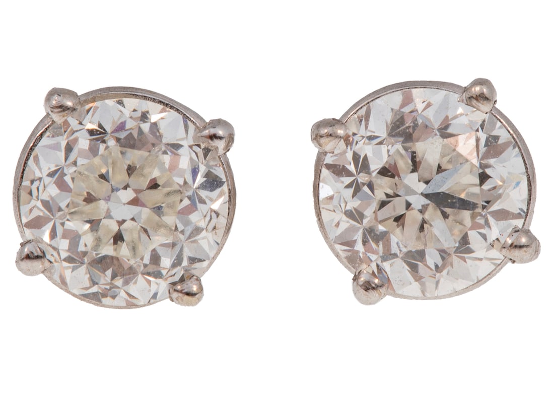 14 kt. White Gold and Diamond Stud Earrings (1 of 3)
