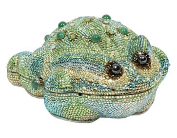 Judith Leiber Swarovski Crystal "Frog" Minaudiere