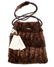 Vintage Giuliana Teso Fur Shoulder Bag