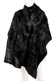 Agnona Black Fur Stole