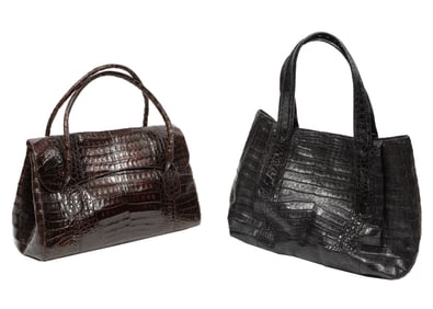Two Nancy Gonzalez Crocodile Handbags