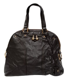 Yves Saint Laurent Brown Leather Muse Shoulder Bag