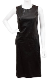 Ralph Lauren Collection Leather and Cashmere Dress
