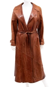 Vintage Leather Trench Coat
