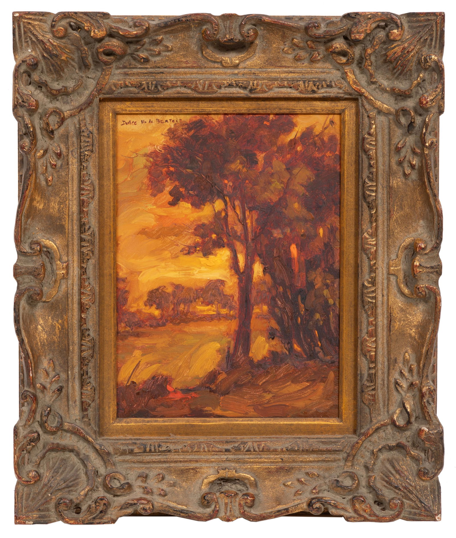 Dulce Hernandez (Morena de Ayala) Beatriz, Cuban/Florida 1931-2021, "David, Fla. (Davie)", oil on (1 of 3)