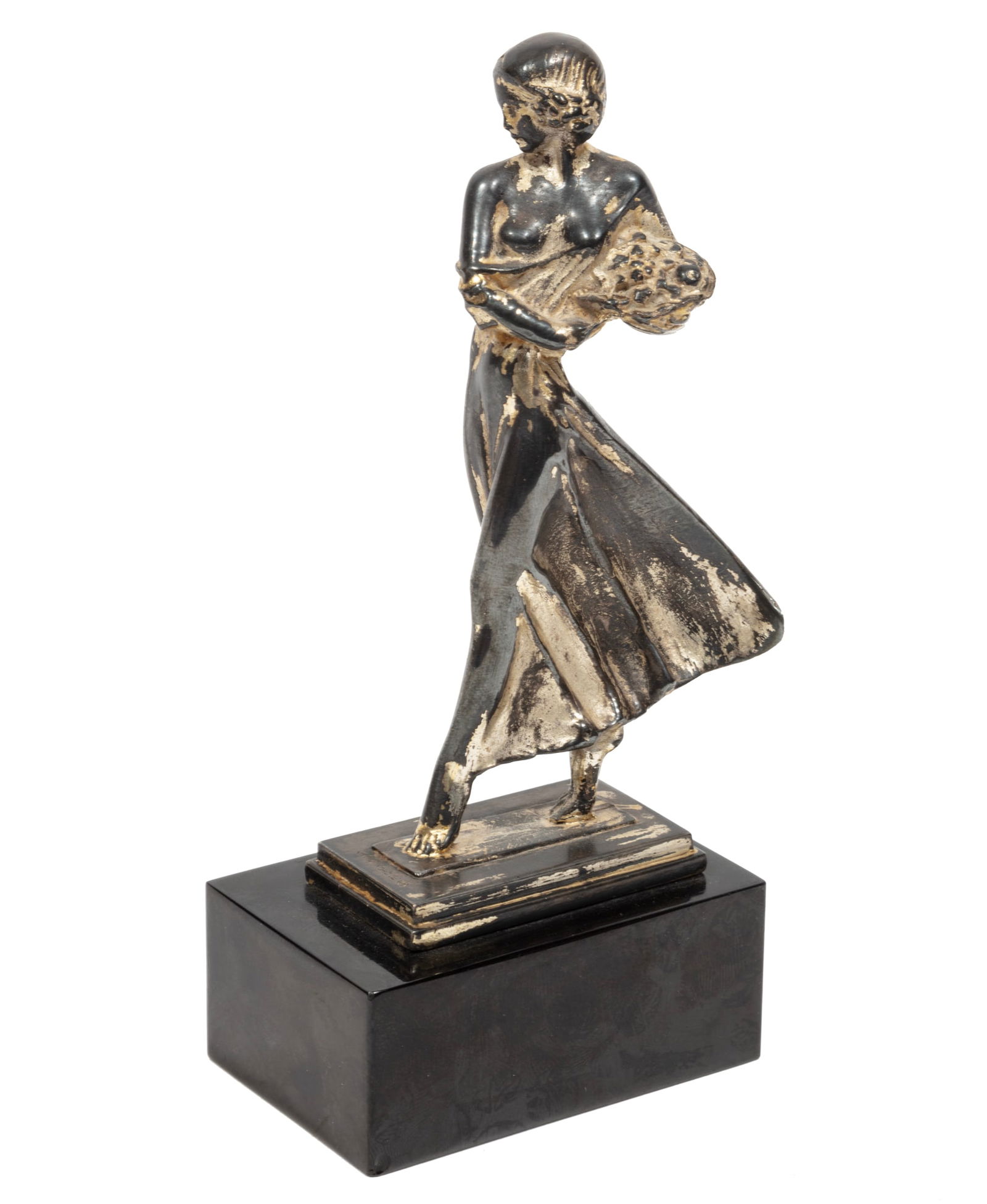 Mario Joseph Korbel, Czech/American 1882-1954, "Untitled: Woman with Flowers", bronze (1 of 4)