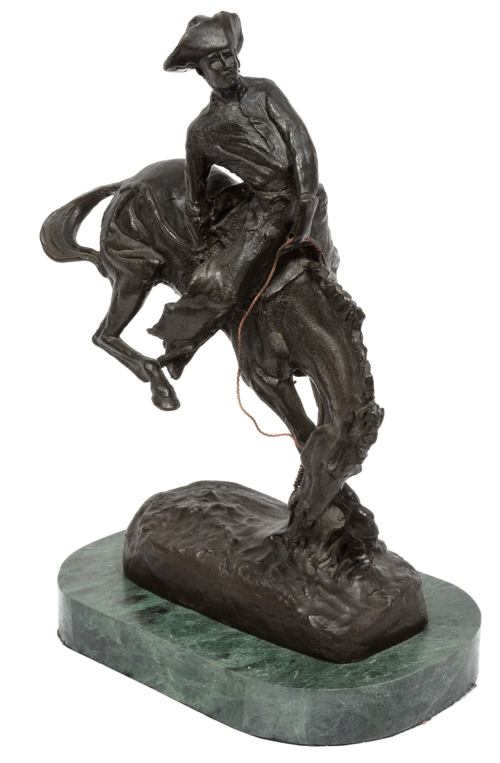 After Frederic Remington, American 1861-1909, "Outlaw", patinated bronze (1 of 3)