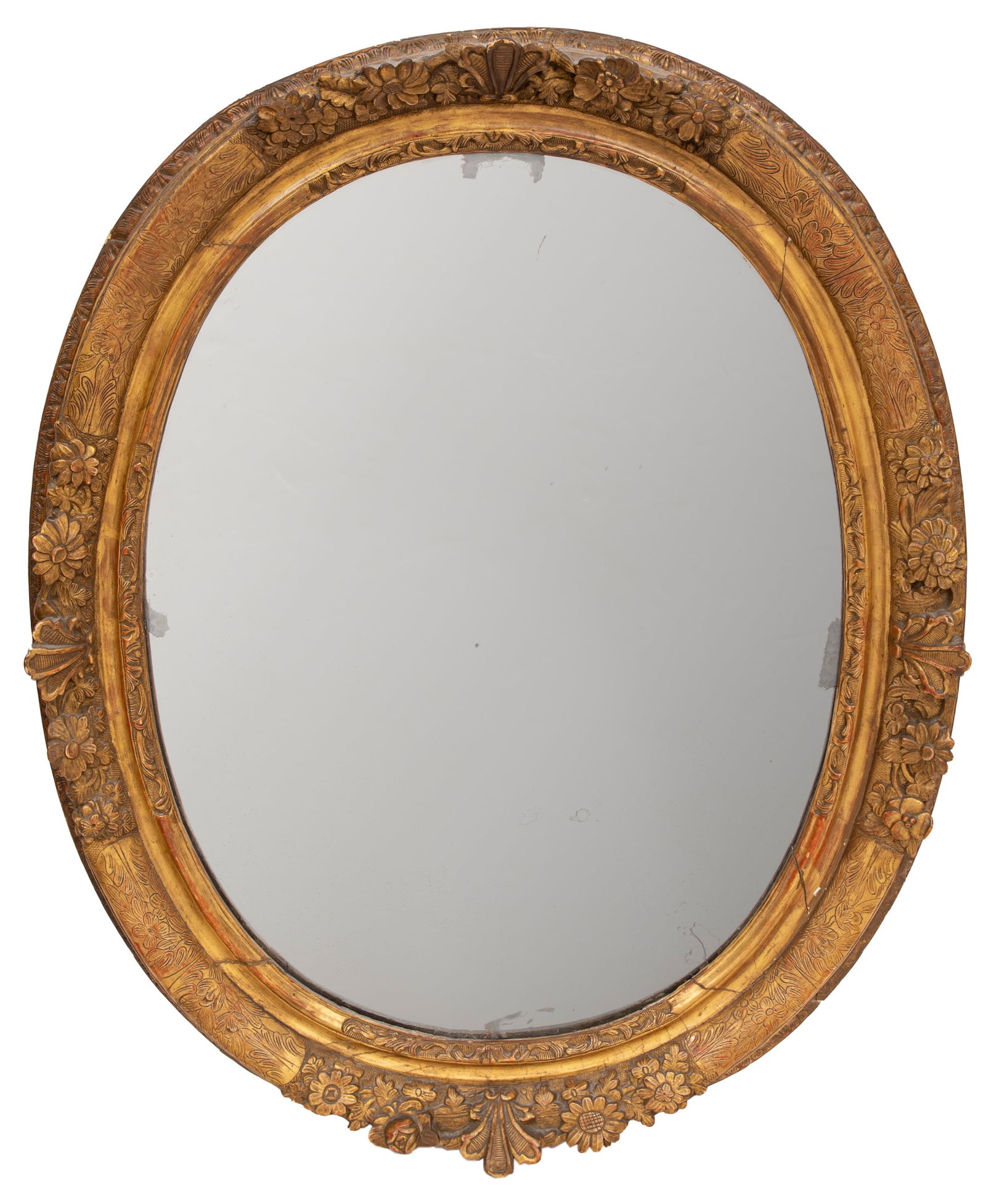 Antique French Giltwood Mirror (1 of 1)