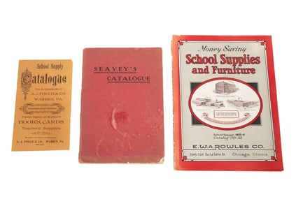 Three Antique School Supply Catalogs
