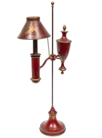 Antique French Tole Bouillotte Lamp