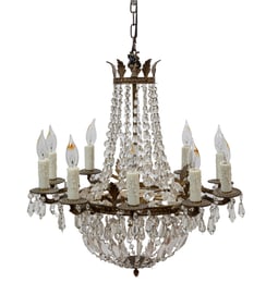 Louis XVI-Style Ten-Light Chandelier