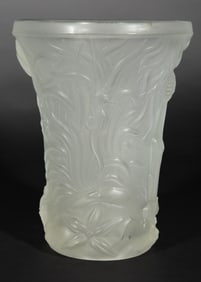 Frosted Crystal "Marine Life" Vase