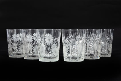 Thirteen American Brilliant Cut-Glass Items