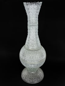 Tall American Brilliant Cut Glass Vase
