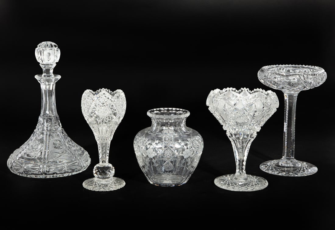 Thirteen American Brilliant Cut-Glass Items (1 of 17)