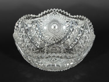 Six American Brilliant Cut-Glass Items