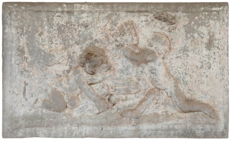 Putti Cement Wall Plaque