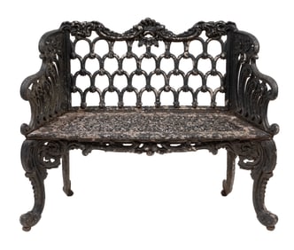 Cast-Metal Garden Bench