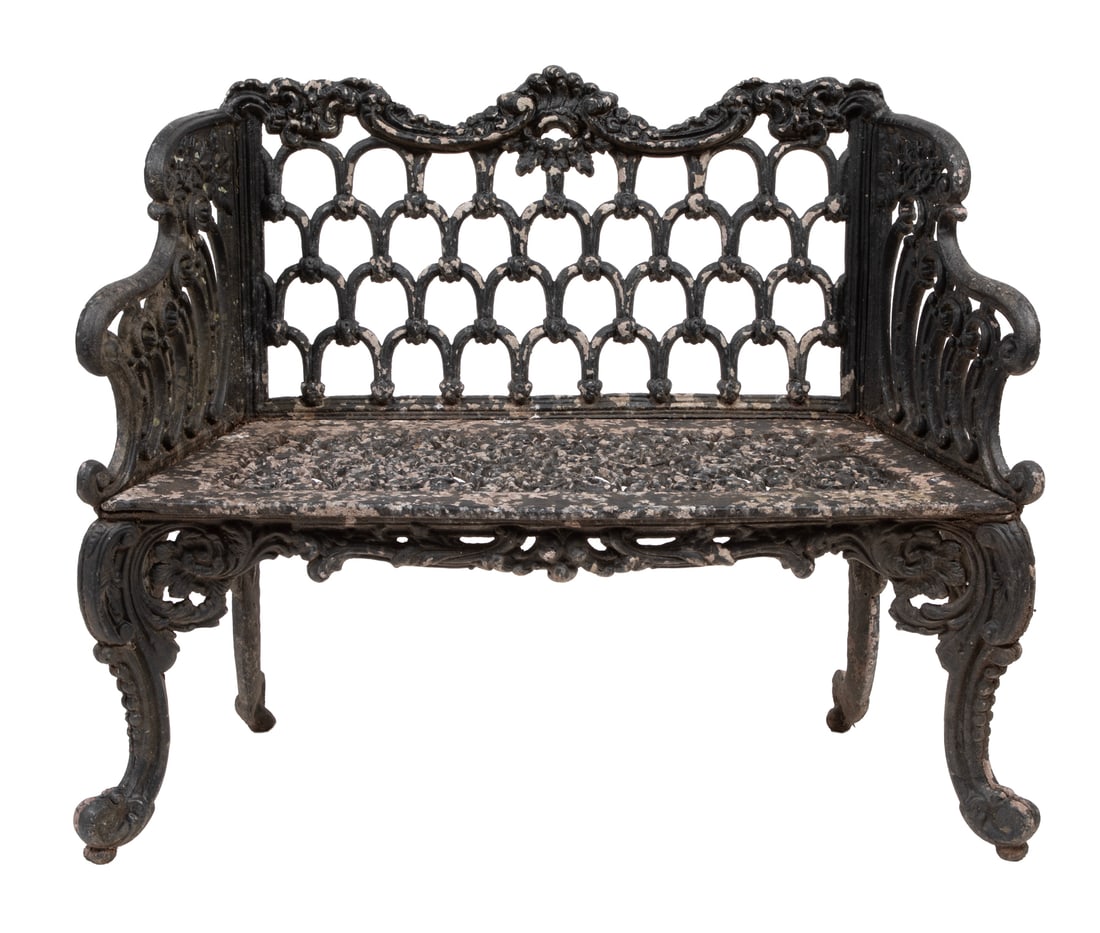 Cast-Metal Garden Bench (1 of 3)