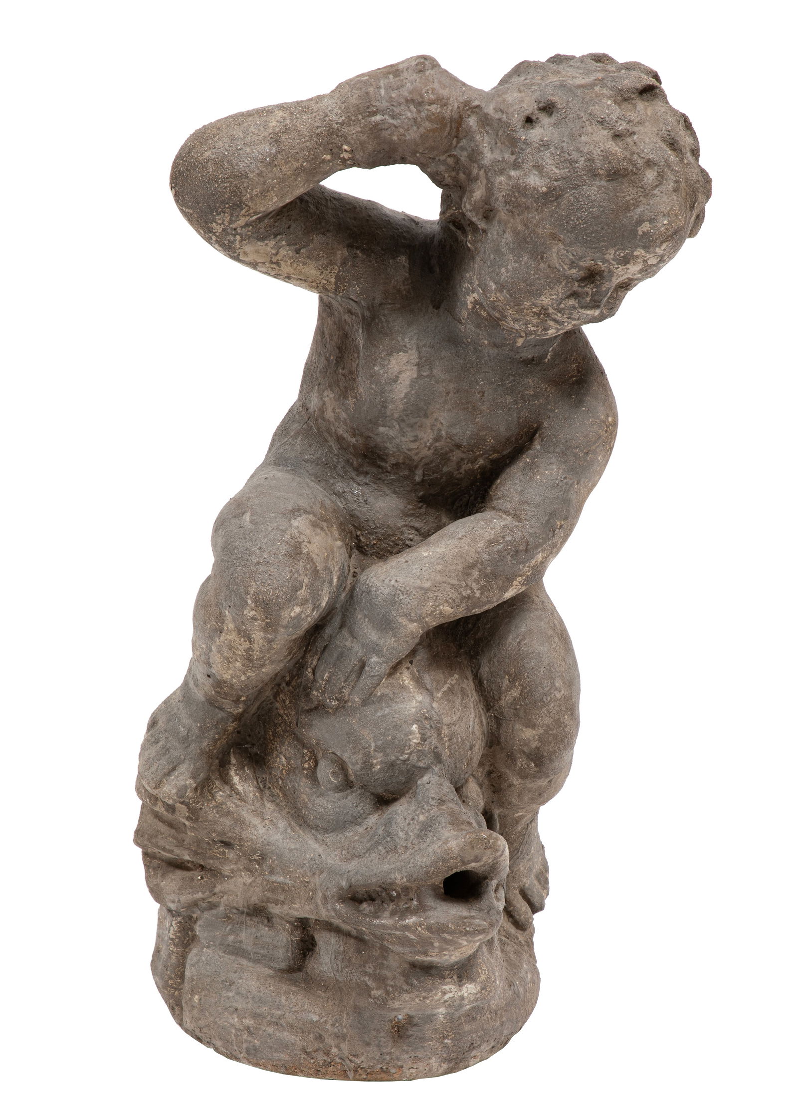 Cast-Stone Figural Garden Fountain (1 of 3)