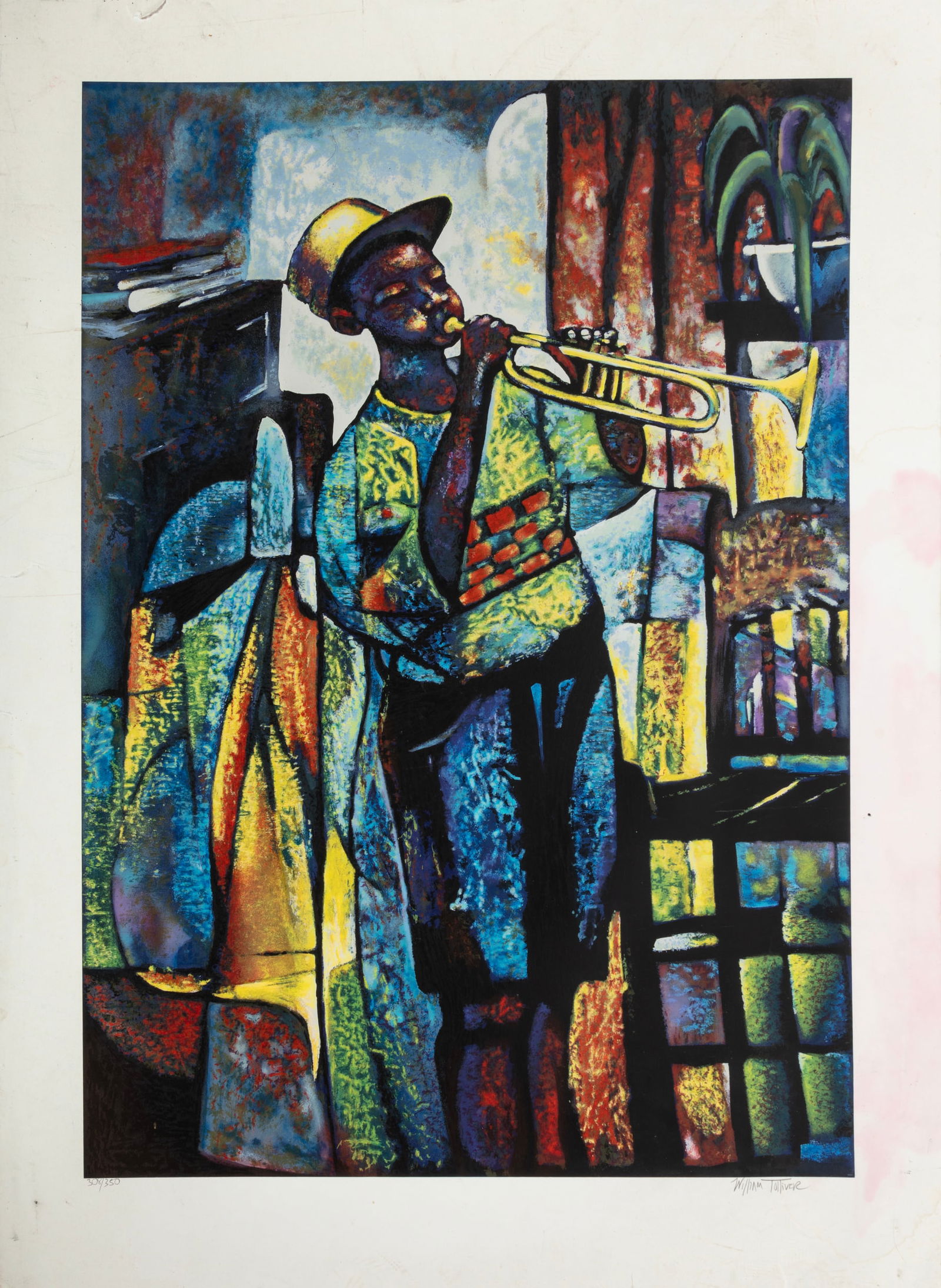 William Tolliver, American/Louisiana 1951-2000, ?Learning to Play?, serigraph (1 of 3)